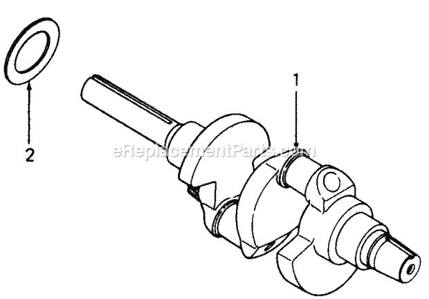 Crankshaft Diagram and Parts List for 1882 800000-821059, 140-721-100, 141-721-100 Cub Cadet Lawn Tractor
